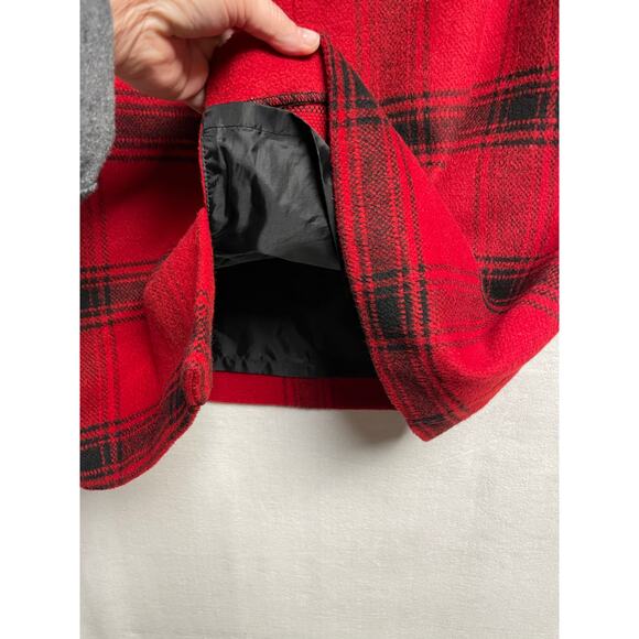 Talbots women’s wool skirt‎ red black plaid size 14 Petite lined - Picture 4 of 5